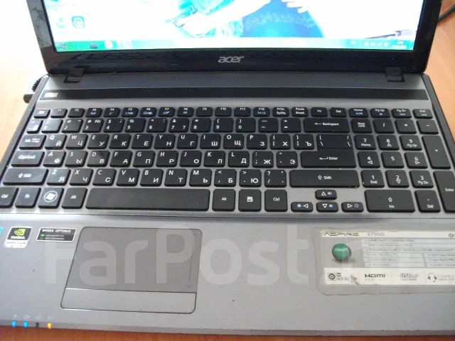 Acer Aspire 5755G. 2,9����, ��� 8 ��, ���� 750���, WiFi: 1, Bluetooth: 1, ����������� �� 2��. ����