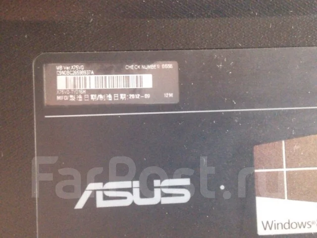 Asus X75VD-TY016H. 2,4����, ��� 6 ��, ���� 700���, WiFi: 1, Bluetooth: 1, ����������� �� 3��. ����