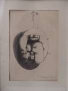 Олег Целков, «Портрет двоих». Офорт, на бумаге. СССР, Москва, 1975 год. Оригинал