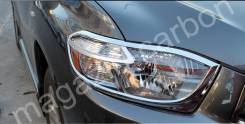 Хромированные накладки на оптику Toyota Highlander 2007-2010