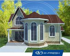 M-fresh Chill out (Стоимость электронн. проекта меньше на 10%). 200-300 кв. м., 2 этажа, 5 комнат, бетон