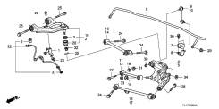 Рычаг подвески. Honda Inspire, DBA-CP3 Honda Accord, CW2, CU2, DBA-CU2 Honda Accord Tourer, DBA-CW2, CW2 Acura TSX Двигатели: J35Z2, N22B1, N22B2, R20...