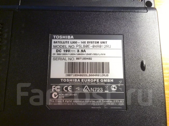Toshiba Satellite L300-14X. ��� 2048 ��, ���� 160���, WiFi: 1 ����