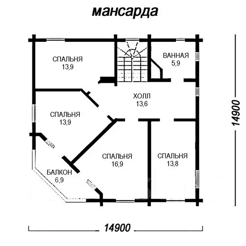 Проект дома из пеноблока: 18-204Д, 200-300 кв. м. 165,0 кв. м. 165,0 кв ...