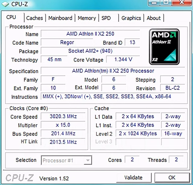 AMD Athlon II X2 250 ����