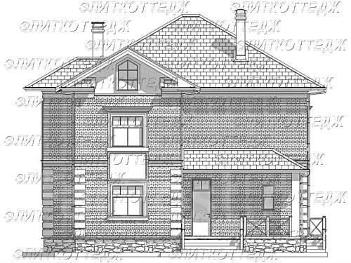 Проект дома из пеноблоков 1-243П, 200-300 кв. м. 184,0 кв. м. 90,0 кв ...