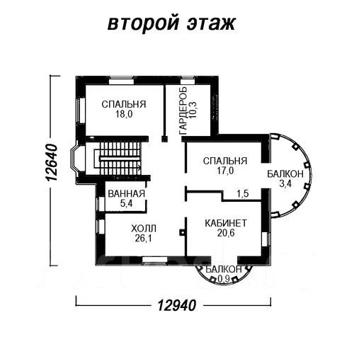Проект дома из газобетона/пенобетона 2-385П, 300-400 кв. м. 304,0 кв. м ...
