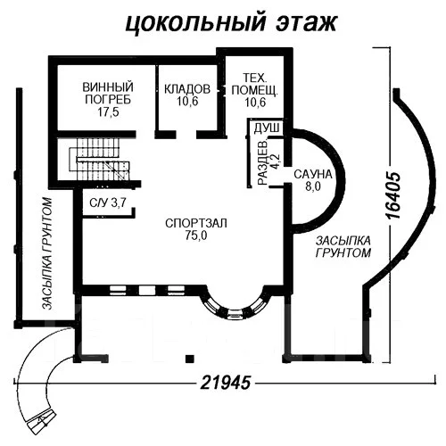 Проект дома из газобетона/пенобетона 2-385П, 300-400 кв. м. 304,0 кв. м ...