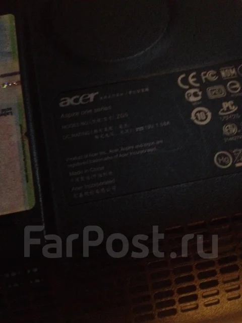 Acer Aspire One. 1,6����, ��� 1024 ��, WiFi: 1, Bluetooth: 1, ����������� �� 8��. ����