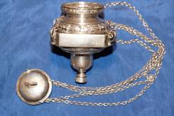 Лампада церковная в стиле Ампир, серебро «84» пробы. Россия, 1840 год. Оригинал