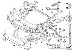 Балка поперечная. BMW X6, E71 Двигатель M57TUE2