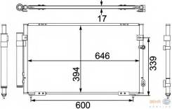 Радиатор кондиционера. Lexus GS400, UZS161, UZS160, JZS160 Lexus GS430, UZS161, UZS160, JZS160 Lexus GS300, JZS160, UZS161, UZS160 Toyota Aristo, JZS1...