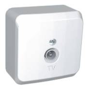 Розетка телевизионная о/у TV 0,7db "Этюд" белая (25шт) Schneider Electric TVA-002b