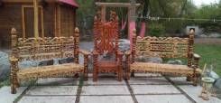 Мебель резная ручной работы, садовая скульптура, декор для сада и дома. Под заказ