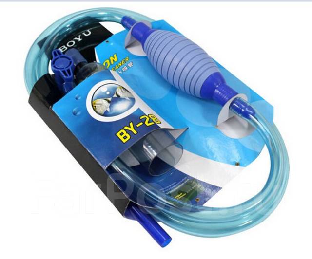 Сифон для чистки грунта аквариума и слива воды с ручной помпой, в ...