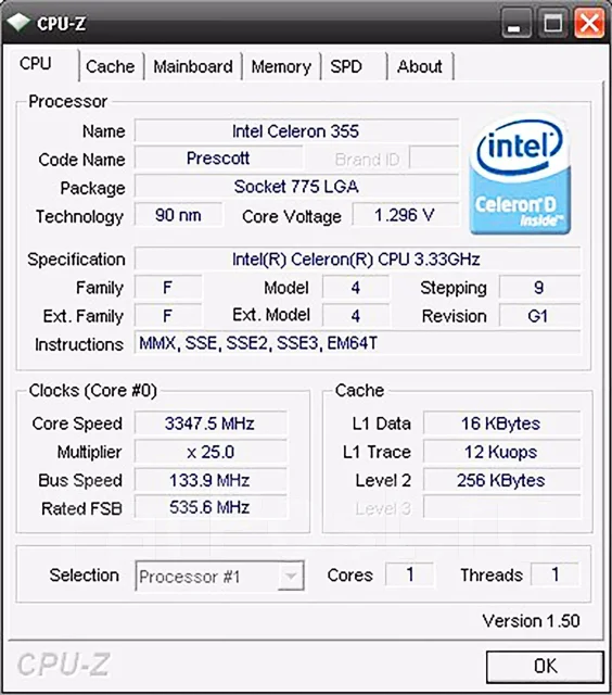Intel Celeron D 355 ����