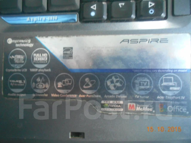 Acer Aspire 5935G-664G32Mi. 15.4", 2����, ��� 3072 ��, ���� 200���, WiFi: 1, Bluetooth: 1, ����������� �� 1��. ����