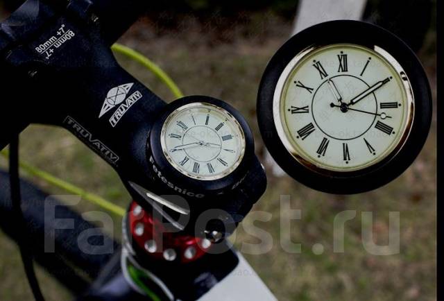 Часы в рулевой шток для велосипеда, новый, под заказ. Цена: 633₽ во Владивостоке