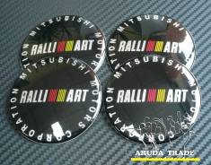 Заглушки, накладки на литье Ralliart mitsubishi (черные). Диаметр 6.5"", 1 шт