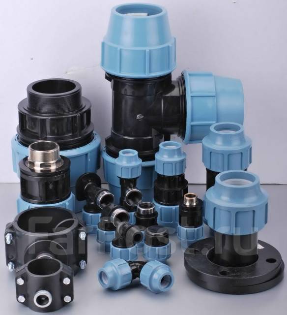 Компрессионные фитинги для пнд труб во Владивостоке, в наличии. Цена: 100?