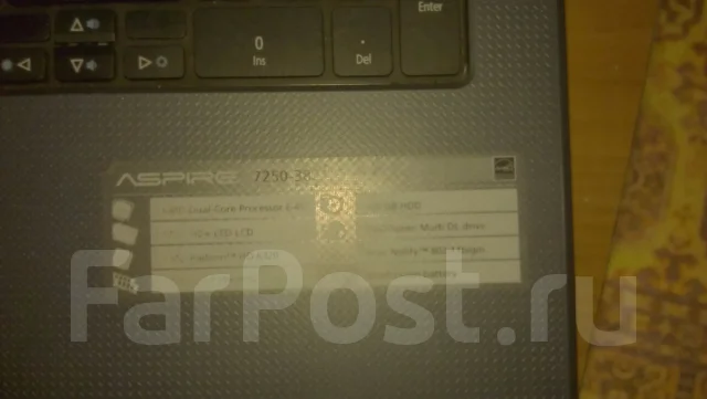 Acer Aspire 7250. ��� 3072 ��, ���� 500���, WiFi: 1, Bluetooth: 1, ����������� �� 6��. ����