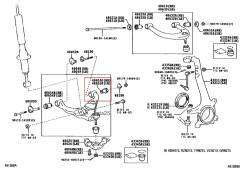 Сайлентблок подвески. Toyota: Hilux Surf, 4Runner, GX470, Land Cruiser Prado, FJ Cruiser Lexus GX470, UZJ120 Двигатели: 2TRFE, 5VZFE, 3RZFE, 1KDFTV, 1...