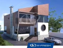 M-fresh Modern-зеркальный (Посмотрите этот дом в современном стиле! ). 200-300 кв. м., 2 этажа, 6 комнат, комбинированный