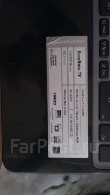 Packard Bell EasyNote TV11-HC-33116G75Mnks. 15.6", 2,5����, ��� 4 ��, ���� 500���, WiFi: 1, ����������� �� 4��. ����