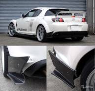 Задние сплиттеры (канарды) Re-Amemiya для Mazda rx-8 rx8. Mazda RX-8. Под заказ