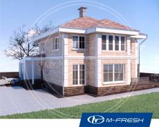 M-fresh Majesta-зеркальный (Покупайте сейчас проект со скидкой 20%! ). 200-300 кв. м., 2 этажа, 5 комнат, бетон