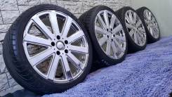 Редкие хромированные L- racing R19 5*120 на лете 245/35/19. 8.5x19 5x120.00 ET25 ЦО 73,0 мм.