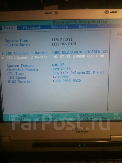 Fujitsu Siemens Amilo. 1,7����, ��� 256 �� � ������, WiFi: 1, Bluetooth: 1 ����