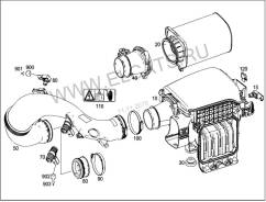 Корпус воздушного фильтра. Mercedes-Benz E-Class, W212 Двигатель M274