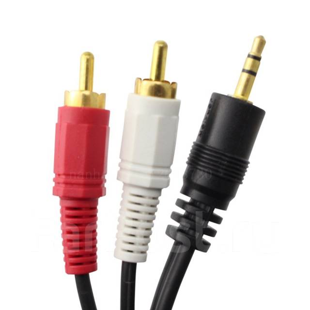Кабель соединительный [RCA (Male) 2 штекера - 3.5 mm jack (Male), 10м ...