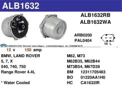 ��������� BMW CA1632 12V-150A Bosch 0986041750 IG-L 01220AA1J0 ����