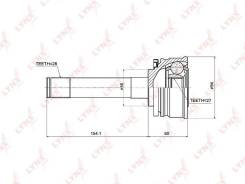 Шрус подвески. Mitsubishi Pajero, L146G, L048G, V43W, L141G, L041G, L043G, L046G Двигатель 6G72