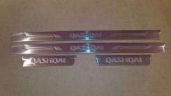 Накладка на порог. Nissan Qashqai, J10 Двигатели: HR16DE, MR20DE
