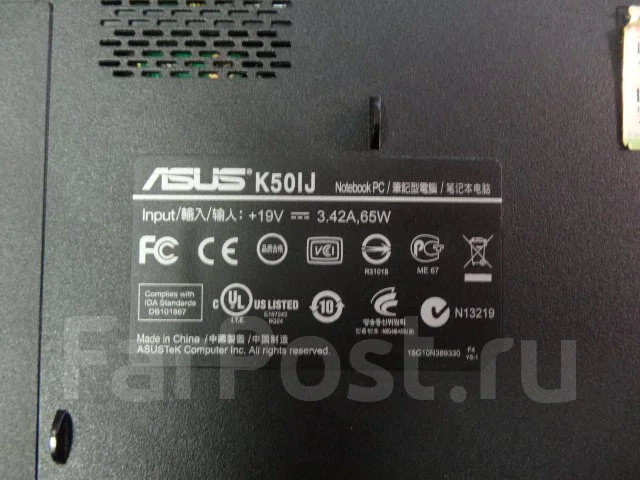Asus K50IJ. 2,2����, ��� 2048 ��, ���� 500���, WiFi: 1, Bluetooth: 1, ����������� �� 1��. ����