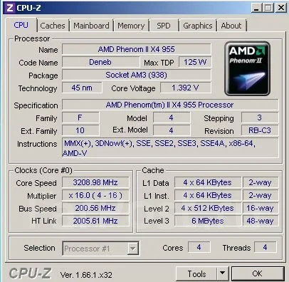AMD Phenom II X4 955 ����
