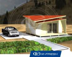 M-fresh Breeze (Покупайте сейчас проект со скидкой 20%! ). до 100 кв. м., 1 этаж, 1 комната, каркас