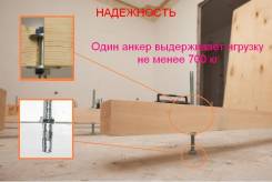Деревянные регулируемые полы на болт-анкерах новой конструкции