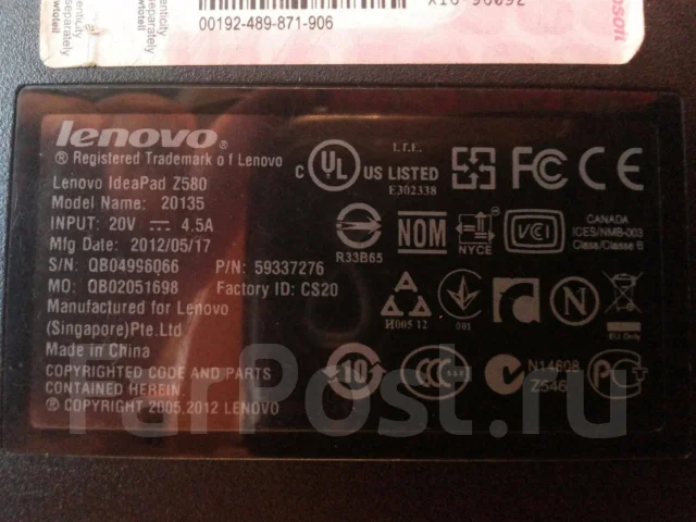 Lenovo IdeaPad Z580. 2,4����, WiFi: 1, Bluetooth: 1, ����������� �� 5��. ����