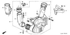 Резонатор воздушного фильтра. Honda Inspire, DBA-UC1, UA-UC1 Honda Accord Honda Zest Двигатель J30A4
