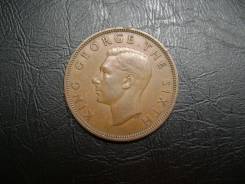 Новая Зеландия 1 пенни 1949 года Георг VI птица .
