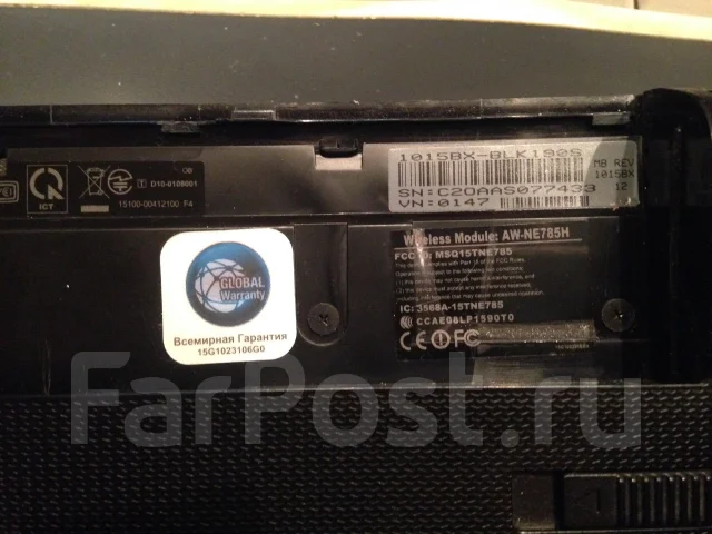 Asus Eee PC 1015BX. 1����, ��� 2048 ��, ���� 320���, WiFi: 1, Bluetooth: 1, ����������� �� 8��. ����