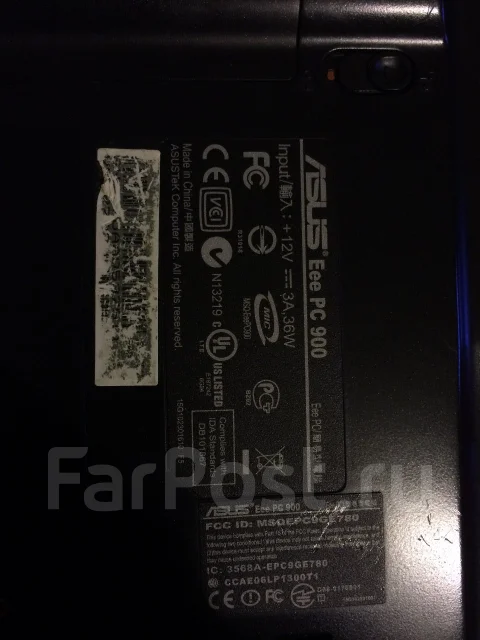 Asus Eee PC 900. 1����, ��� 1024 ��, ���� 20���, WiFi: 1, Bluetooth: 1, ����������� �� 5��. ����