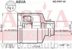 Шрус подвески. Mazda: Eunos 500, Xedos 6, MX-6, Cronos, 626, MPV, Capella