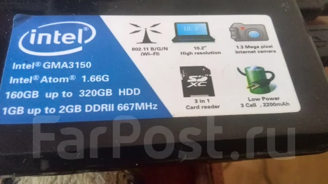 Roverbook Pro P435. 1,6����, ��� 1024 ��, ���� 160���, WiFi: 1 ����