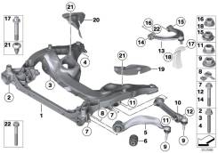 Рычаг подвески. BMW 5-Series, F10, F11, F18 BMW 6-Series, F06, F12, F13 Двигатели: B47D20, N20B20, N47D20, N55B30, N57D30, N57D30TOP, N63B44, N63B44TU