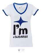 Футболка Subaru женская белая линейки аксессуаров I'm subarist. Под заказ